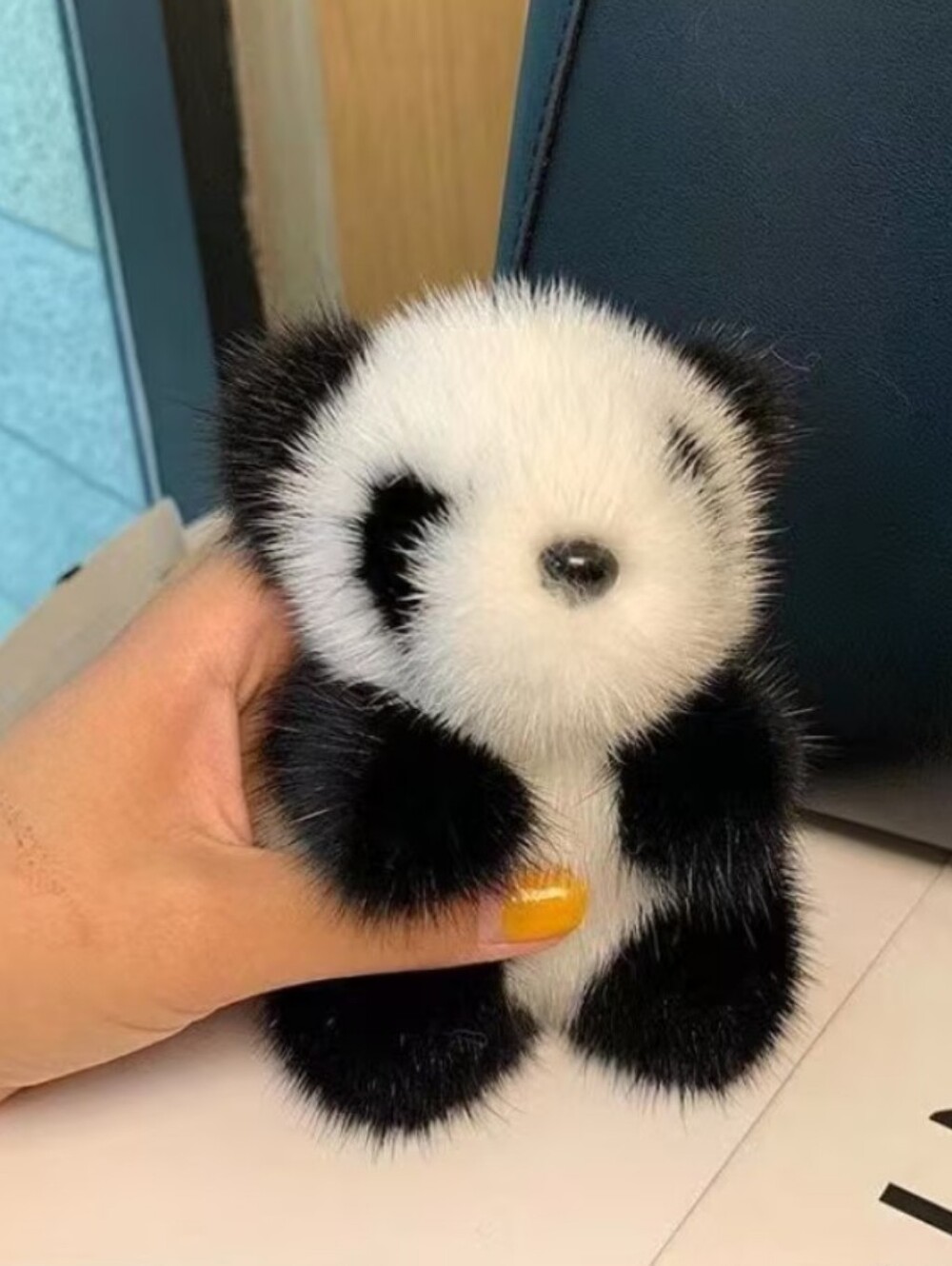 Plush Panda Keychain Stuffed Toy - Black & White.  NWT